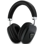 Slušalke Guess Headphones Bluetooth 5.3 Metallic Triangle Logo black (GUBHK1SATSK)
