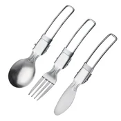 3-piece foldable camping cutlery set, stainless steel - Westmark