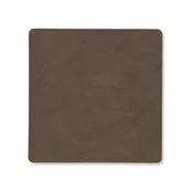 Podstavek za kozarce SQUARE NUPO 10 x 10 cm, kaviar, usnje, LIND DNA