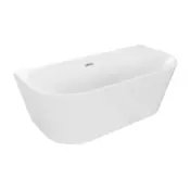 Mexen Oval Prostostoječa stenska kopalna kad 150 x 75 cm, bela, krom preliv - 52671507500-01