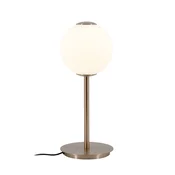 Medeninasta kovinska LED zatemnitvena namizna svetilka s steklenim senčilom (višina 37 cm) Audrey Table – UMAGE