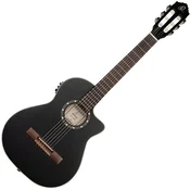 Ortega RCE125SBK-3/4 3/4 Satin Black Klasična kitara z elektroniko (Rabljeno)