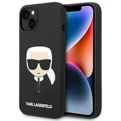 Karl Lagerfeld Silicone Karls Head MagSafe ovitek za iPhone 14 Plus - črn