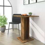 Vidaxl vidaXL Bistro miza, dimljen hrast, 60x60x75 cm