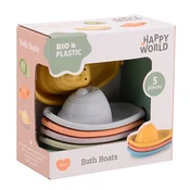 Happy World bio plastični majhni čolni, 5 kosov/paket