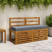 vidaXL Hrbtna blazina SOEST 100% poliester Modra 120 x 40 x 10 cm