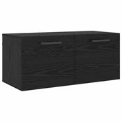 Vidaxl Omarica na steni Črni hrast 80 x 36.5 x 35 cm Konstruiran les