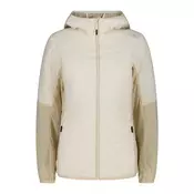 CMP WOMAN JACKET HYBRID FIX HOOD, ženska pohodna jakna, bež 36Z5156