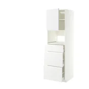 METOD / MAXIMERA Visoki element za ugradne uredaje, bela/Voxtorp matirano bela, 60x60x200 cm