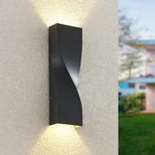 Lucande LED zunanje stensko svetilo Tibelya, antracit, navzgor/navzdol, IP65 - Sodobni - Aluminij