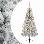 Vidaxl Umetna božična jelka z bučko 120 cm 150 LED Toplo bela
