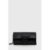 Usnjena denarnica Pinko ženska, črna barva, 100062 A124