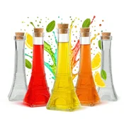 shumee 5x steklenih steklenic Paris Tower 200 ml karafa za alkoholno vino, poročno darilo