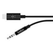 Belkin ROCKSTAR™ USB-C/3,5 mm jack kabel, 0,9 m, črn