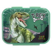 Škatla za malico s predelki Dino World, Zelena, T-REX Lunch