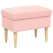 Vidaxl Podnožje Roza 55 x 35 x 41 cm Bouclé