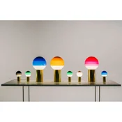 MARSET Akku-Tischlampe Dipping Light, zelen/medenina - Dnevna soba/jedilnica - Dizajn - zelena, brušena medenina - Steklo