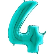 shumee Folija balon Tiffany številka 4, barva mint - 102 cm Grabo