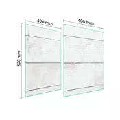 shumee STEKLENA ZAŠČITNA PLOŠČA ZA PEČ 70x52 NA DRVA