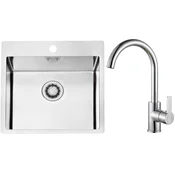 Pomivalno korito iz nerjavečega jekla Alveus Pure 30 515x525 mm