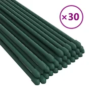 Vidaxl Oporni stebri za vrtne rastline 30 kosov zeleni 150 cm jeklo