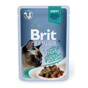 BRIT Sosic za odrasle macke fileti govedine 85 g