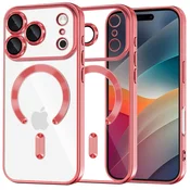 Ovitek Techsuit Luxury Crystal MagSafe za iPhone 17 Pro - rdeč