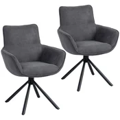 Homestar Set jedilnih stolov 64x67x87 cm temno siva