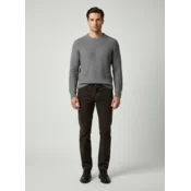 Elit Muške elegantne pantalone od somota,Braon