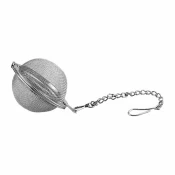 PRIPOMOČEK JAJČEK ZA ČAJ 7 CM Z VERIŽICO INOX