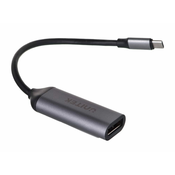 Unitek UNITEK USB-C do DisplayPort 1.4 adapter, 8K@60Hz, maksimalna ločljivost 3840x2160, 144Hz, HDR podpora, dolžina kabla 0.15 m, siva, enota v pakiranju: 1.