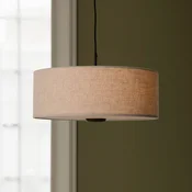 Globen Lighting viseča svetilka Bosco 55, bež, O 55 cm, tkanina - Dnevna soba/jedilnica - Skandinavski - bež, rjava, bronasta - Tkanine/tekstil