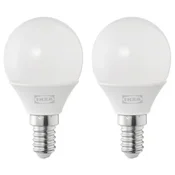 SOLHETTA LED žarnica E14 250 lumnov, okrogla mlečno bela