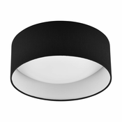 Crna LED stropna svjetiljka o 30 cm Locarno – Trio