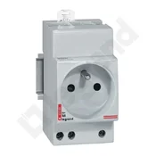 LEGRAND Vtičnica 2P+Z, za letev TH35 z zaklopom