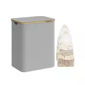 Songmics Košara za perilo 52x385x705 cm siva