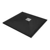 Mexen Stone+ kvadratna kompozitna prha 70 x 70 cm, črna - 44707070