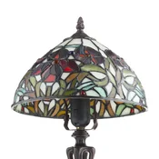 Artistar ELINE klasična namizna svetilka v slogu Tiffany 40 cm - Dnevna soba/jedilnica - rjava, smetanova, turkizna - Kovina