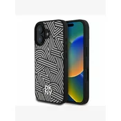 DKNY PU Leather Crosswalk Pattern Magsafe Zadní Kryt pro iPhone 16 Ivory Ovitek za telefon Vijolična