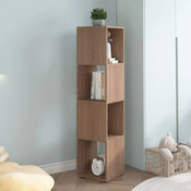 Greatstore Vrtljiva omarica sonoma hrast 34,5x34,5x147,5 cm iverna plošča