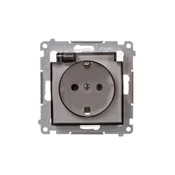 shumee Simon 54 Premium Schuko vtičnica za IP44 različico z zaščitnimi roletami (modul) 16A, 250V bela DGSZ1BZ.01/11A