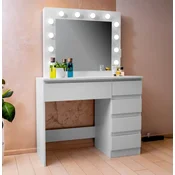 Aga Aga toaletna mizica z ogledalom, razsvetljavo in el.predal Matte White, (21235294)