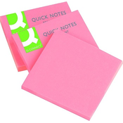 Lističi samolepilni  76x76mm 75 listov Q-Connect Brilliant pink KF10516