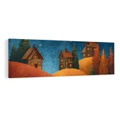 Slika zvezdna zimska pokrajina - 120x40