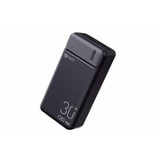 C-Tech Powerbank 30000mAh, Li-Pol, 20W, USB-C/USB-A/micro USB