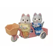 Sylvanian family Tandemový bicykel pre Husky súrodencov