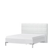 JELA KREVET KR160V - kolekcija Piano - Kristalno bela/Bela eko koža - 180x120x213 cm