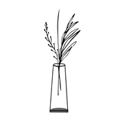 Aberto Design Dekorativna figura Flowerpot - 5, 19x50 cm, 1.5 mm, Crna