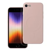 Overboard Silikonski ovitek Mag Cover za iPhone 7/8/SE/SE 2022, roza + steklo