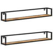 shumee Stenske police 2 kosa 120 cm robusten mangov les